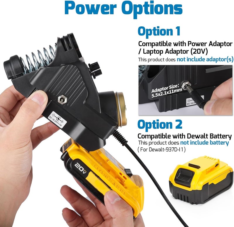 WeP 937D-I 1 Cordless Soldering Iron Kit Compatible with Dewalt 20V/18V Battery, with Integrated Iron Holder, Digital Display, 6 Soldering Tips, Adjustable Temperature, Auto Sleep & Shutdown - Image 5